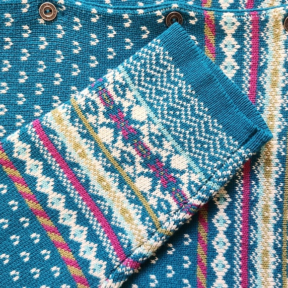 CJ BANKS fair aisle  cotton knit button down sweater. Size X. - Picture 2 of 7